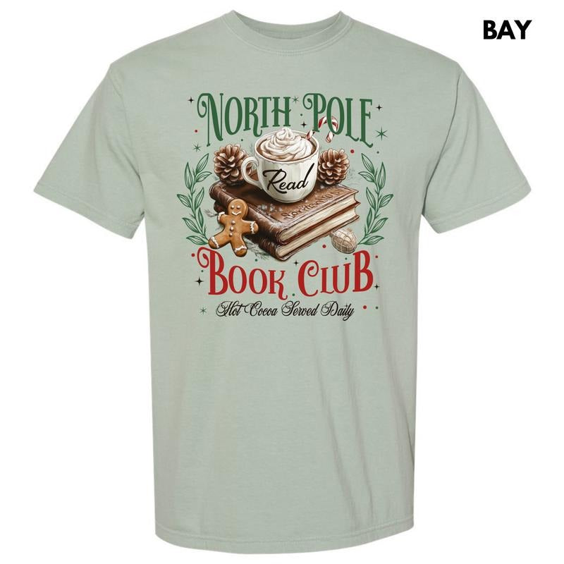 Book Club Christmas Comfort Colors T-Shirt 'NLB' Hoodie, Sweatshirt | HypeDripTees.com