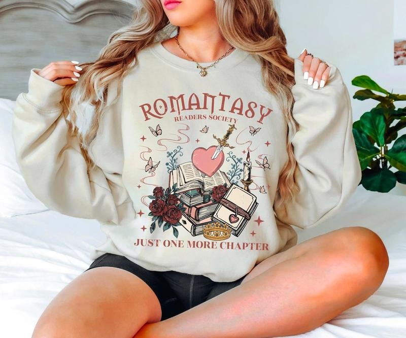 Book Lover Sweatshirt, Reader Shirt, Book Gift, Booktok Merch, Dark Romance Bookworm Sweatshirt, Fantasy Romance Novel...