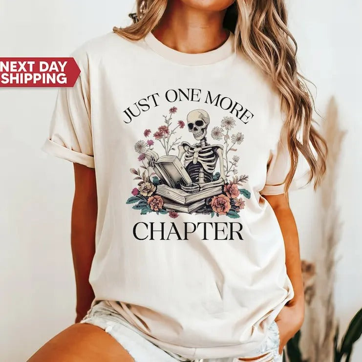 Book Merch Shirt Just One More Chapter Shirt, Bookworm T-Shirt, Book Lover Shirts, Reading t-shirt, Book Shirt, Librarian...
