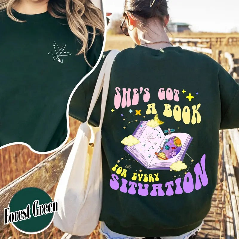 Book for Every Situation Sweatshirt, Book Reader Book Club, Book Girl, Love on Tour Outfit T-Shirts, Hoodie