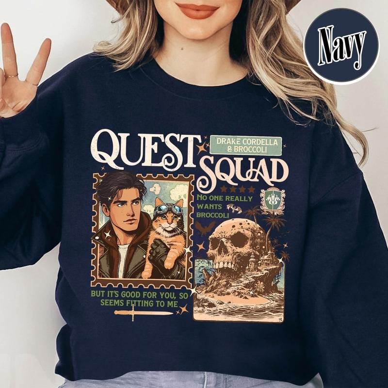 Bookish Sweatshirt,Onyx Strom Sweatshirt,Broccoli Cat Onyx Storm,Drake Cordella & Broccoli Sweatshirt Shirt, Sweatshirt,...
