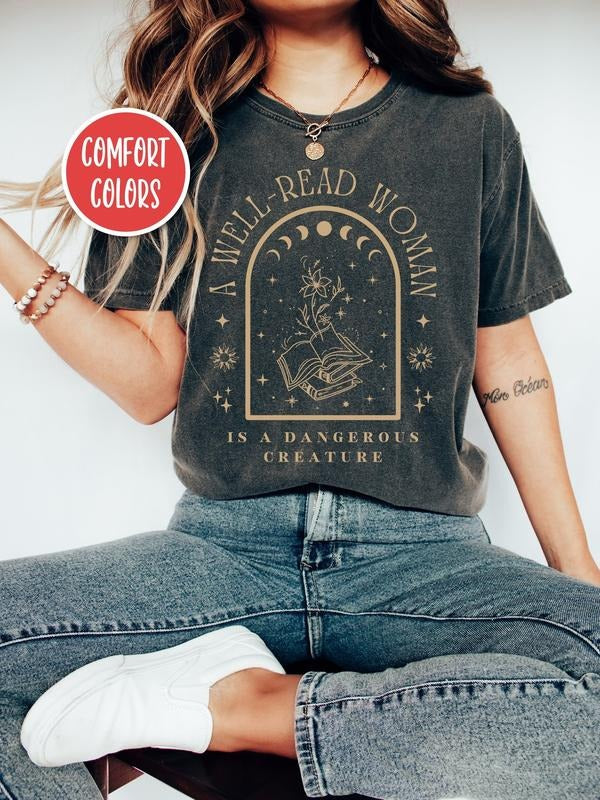 Bookish T-Shirt Reading Shirt Librarian Shirt Literature Shirt Literary Shirt Book Club Shirt Poet Shirt Aesthetic...