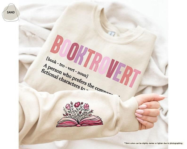 Booktrovert Sweatshirt,Wildflower Booktrovert Sweater,Gift For Book Lovers,Bookish Gifts,Reading Lover Hoodie,Librarian...