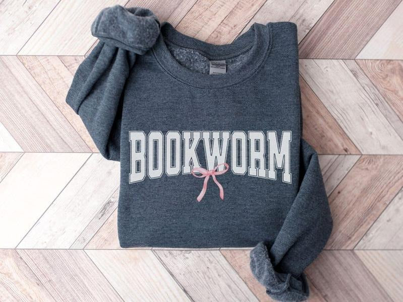 Bookworm Sweatshirt, Book Lover Sweater, Bookish Crewneck, Reading Sweatshirt, Bookish Gift, Gift for Book Lover,...
