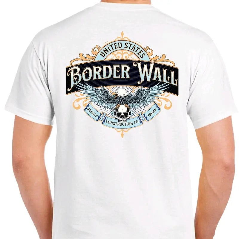 Border Wall Construction Co. T-shirt Menswear Cotton Tshirt Casual t shirt trump Hoodie, Sweatshirt | HypeDripTees.com