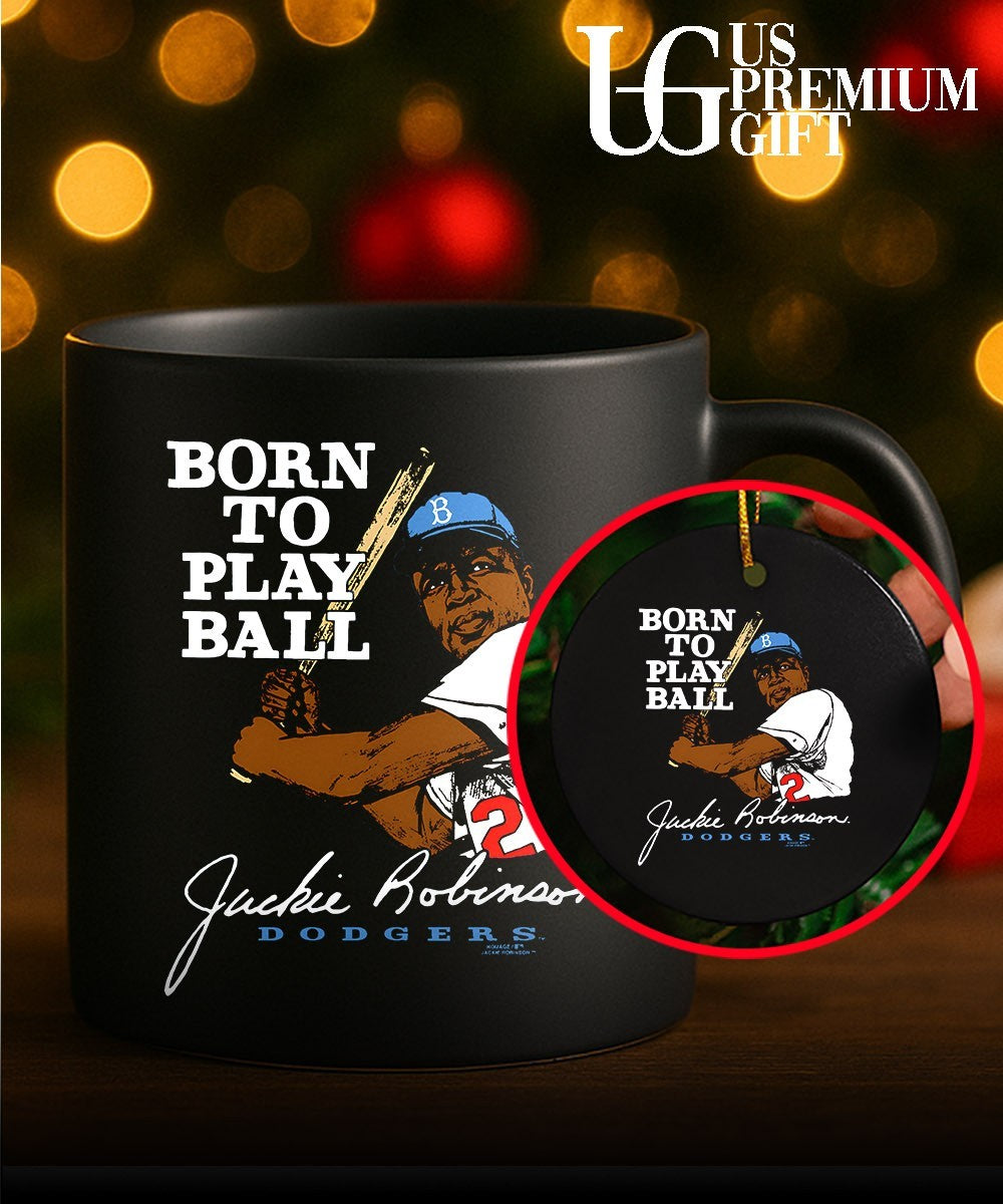 Born To Play Ball Jackie Robinson Blue Brooklyn Dodgers baseball signature shirt