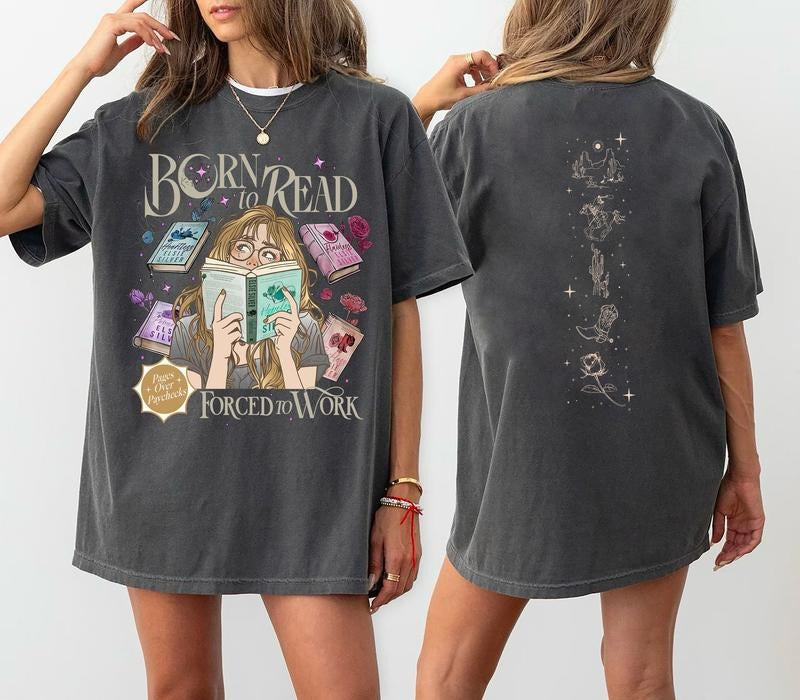 Born To Read Force To Work Chestnut Springs Series Shirt, Cowboy Romance Reader Club Sweatshirt, Bookish Country Girl...
