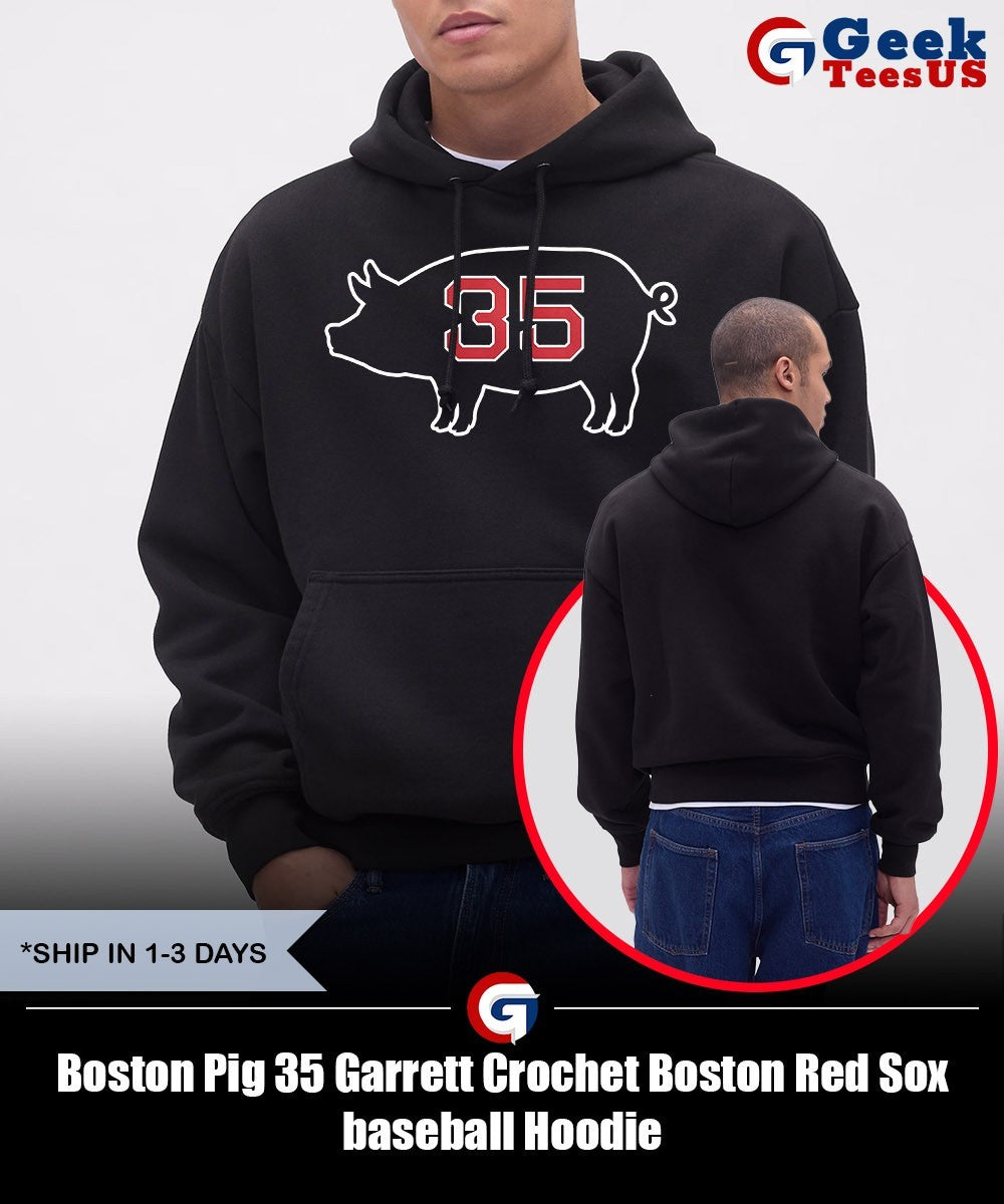 Boston Pig 35 Garrett Crochet Boston Red Sox baseball shirt