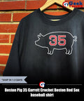 Boston Pig 35 Garrett Crochet Boston Red Sox baseball shirt