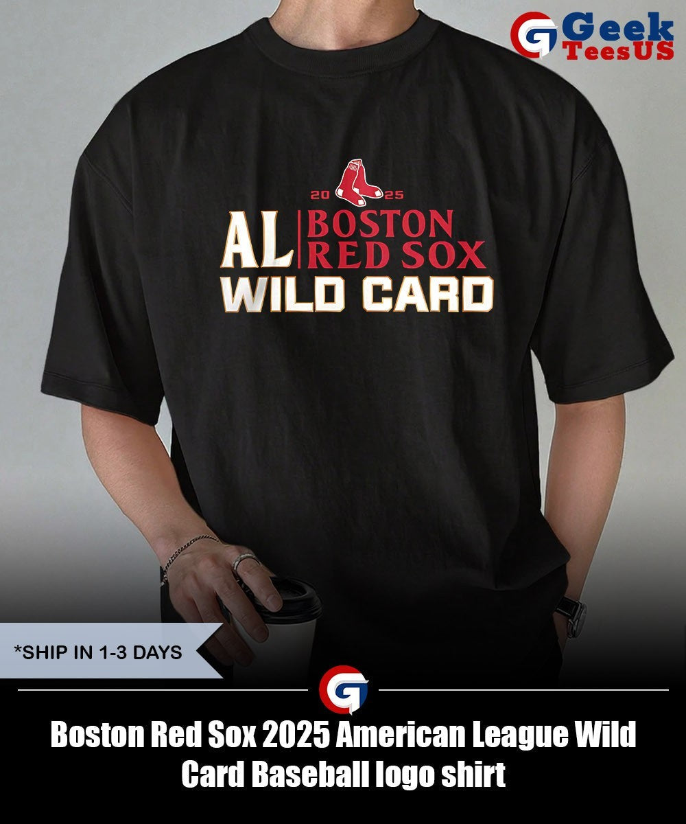 Boston Red Sox 2025 American League Wild Card Baseball logo shirt