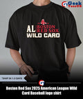 Boston Red Sox 2025 American League Wild Card Baseball logo shirt