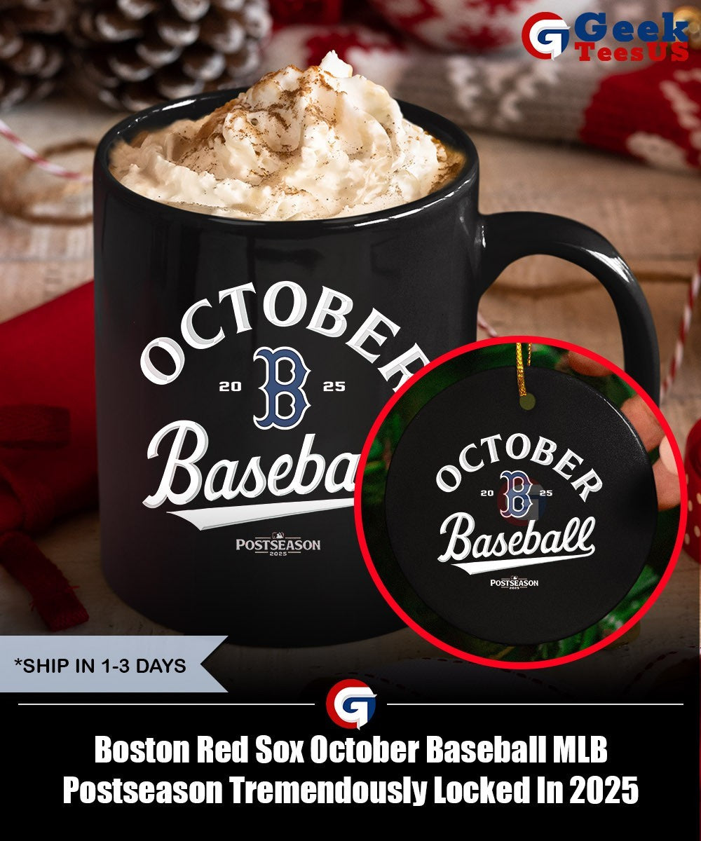Boston Red Sox October Baseball MLB Postseason Tremendously Locked In 2025 shirt