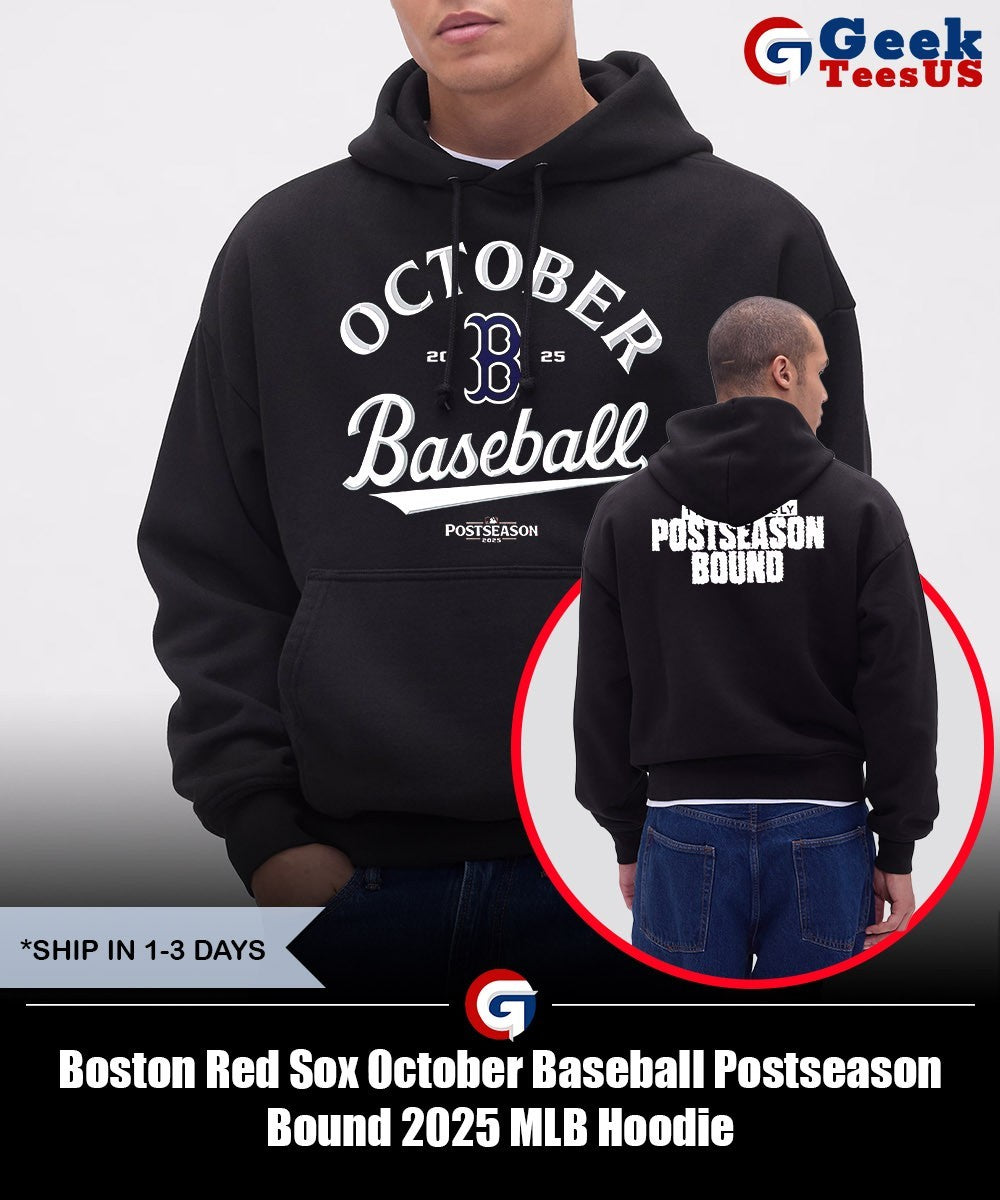 Boston Red Sox October Baseball Postseason Bound 2025 MLB shirt