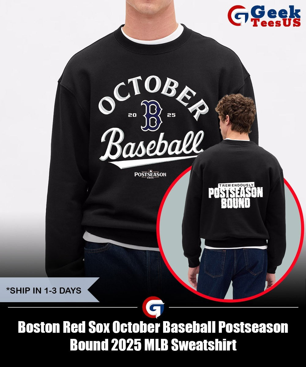 Boston Red Sox October Baseball Postseason Bound 2025 MLB shirt