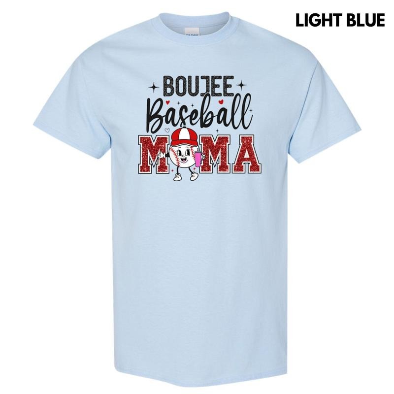 Boujee Baseball Mama Gildan Short Sleeve T-Shirt Hoodie, Sweatshirt | HypeDripTees.com