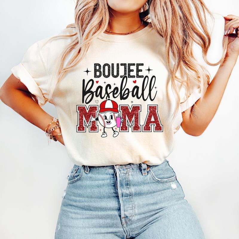 Boujee Baseball Mama T-Shirt, Baseball T-Shirt, Sports T-Shirt Hoodie, Sweatshirt | HypeDripTees.com