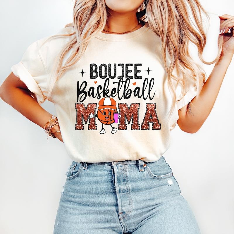 Boujee Basketball Mama T-Shirt, Basketball T-Shirt, Sports T-Shirt Hoodie, Sweatshirt | HypeDripTees.com