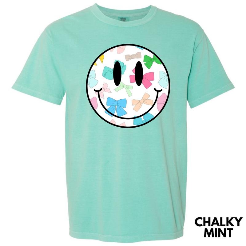 Bow Happy Face Comfort Colors T-Shirt 'NLB' Hoodie, Sweatshirt | HypeDripTees.com