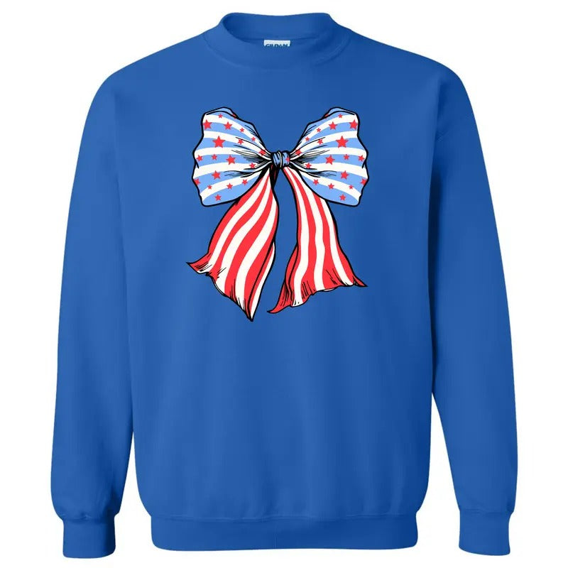 Bow-tiful Stars & Stripes Sweatshirt 'NLB' T-Shirts, Hoodie | HypeDripTees.com