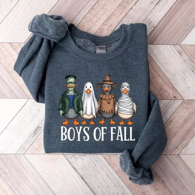 Boys of Fall Sweatshirt, Fall Vibes Pullover Shirt, Spooky gift T Shirt Hoodie | HypeDripTees.com
