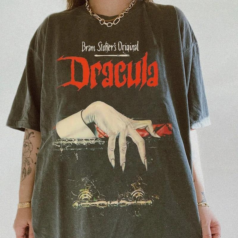 Bram Stoker's Original Dracula Tshirt, Cotton Unisex T-Shirt, Crew Neck, Menswear Top, Womenswear Top Underwear...