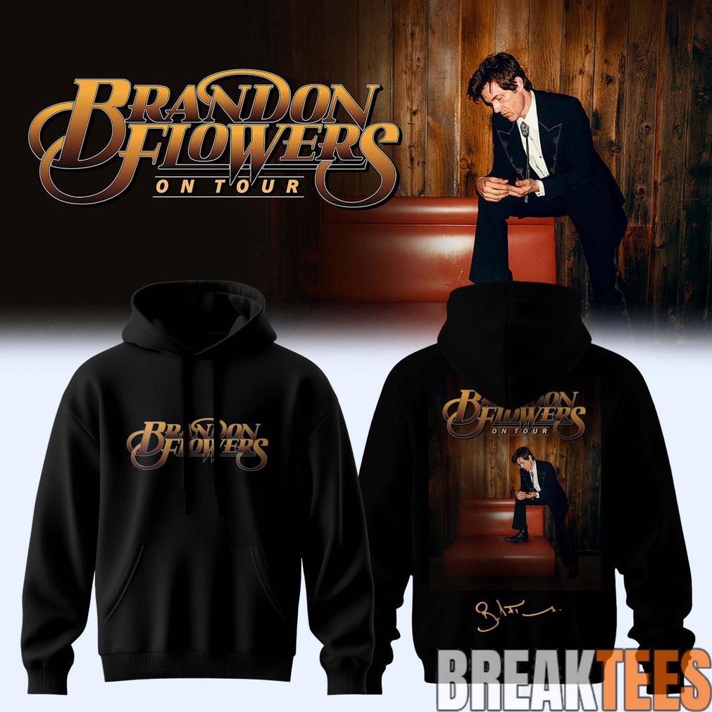 Brandon Flowers On Tour 2026 Signature Black Edition Hoodie