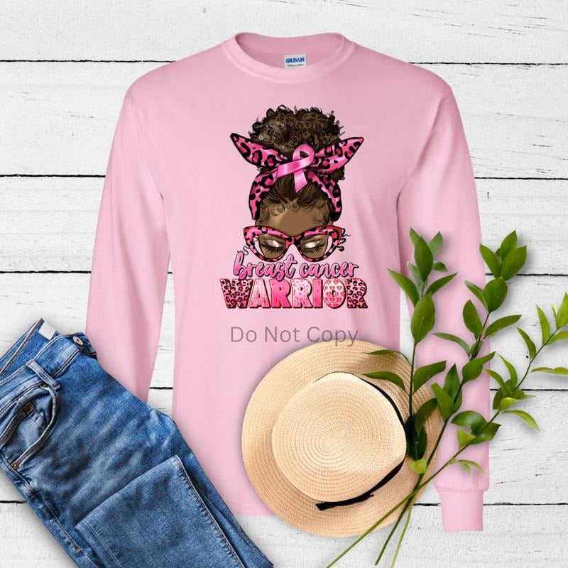 Breast Cancer Warrior DTF Transfer ONLY -This is NOT a T Shirt Hoodie, Sweatshirt | HypeDripTees.com