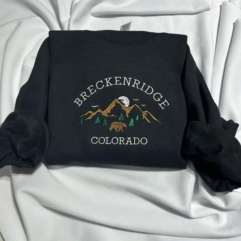 Breckenridge Colorado embroidered sweatshirt, Colorado National Park Sweatshirts, Breckenridge National Park crewneck;...