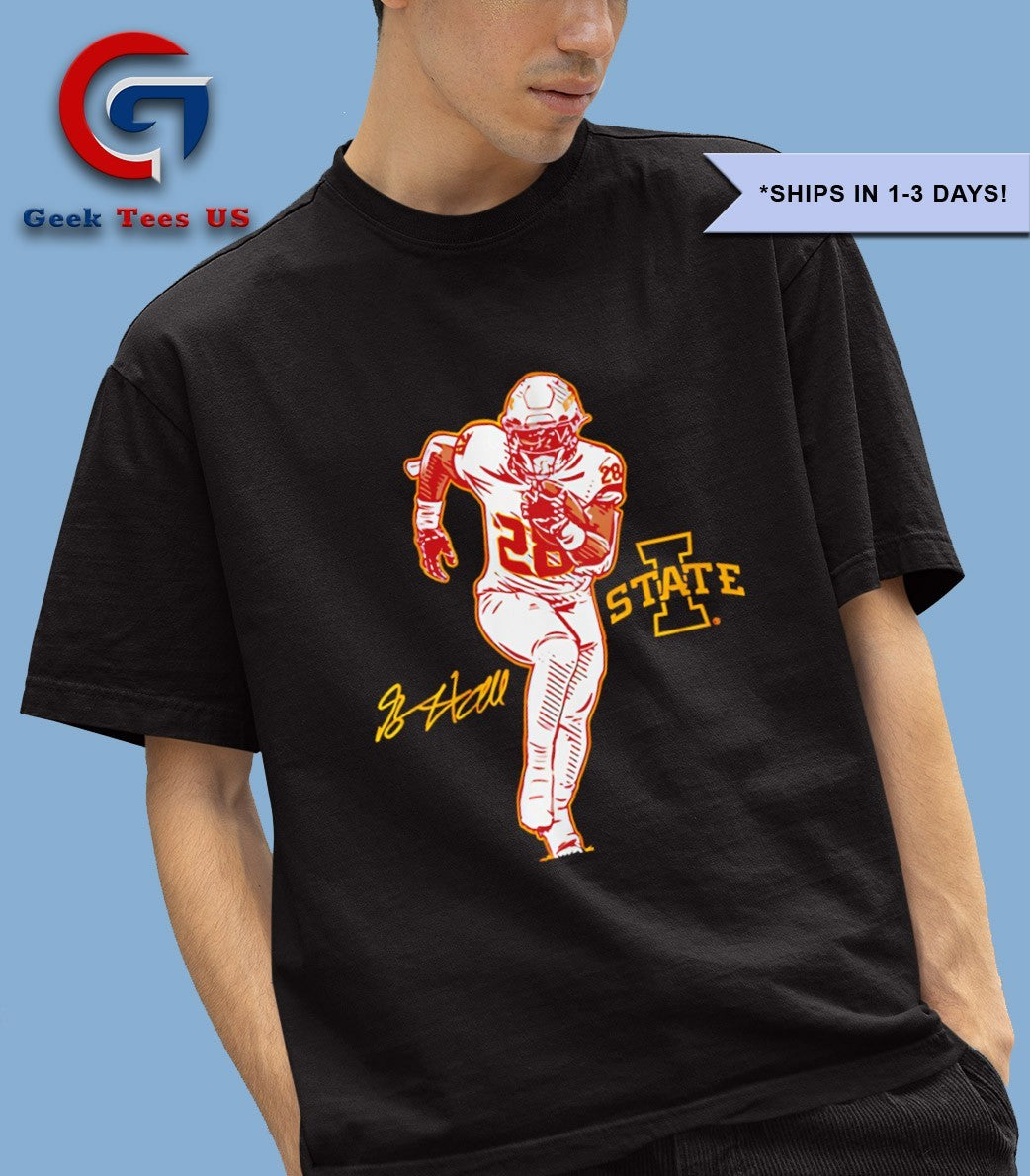 Breece Hall Iowa State Cyclones football Superstar pose signature shirt