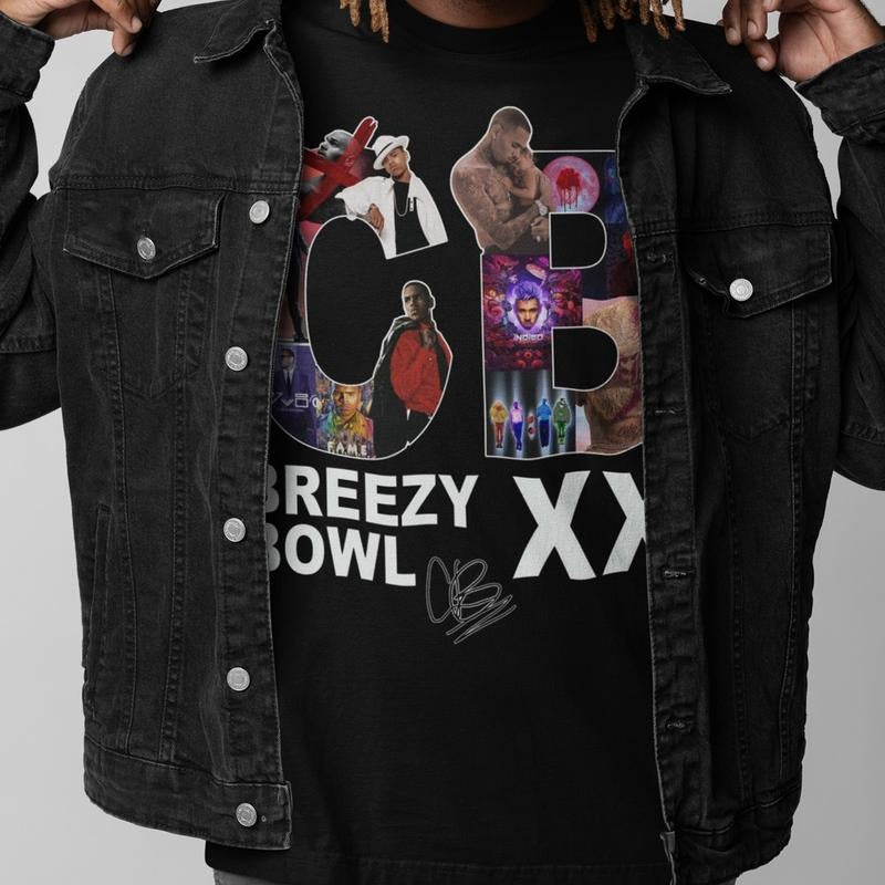 Breezy Tour 2025 Bowl XX Shirt Music Graphic Tee for Fans Hoodie, Sweatshirt | HypeDripTees.com