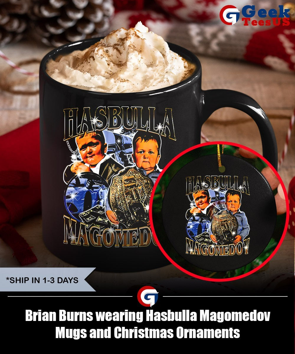 Brian Burns wearing Hasbulla Magomedov shirt