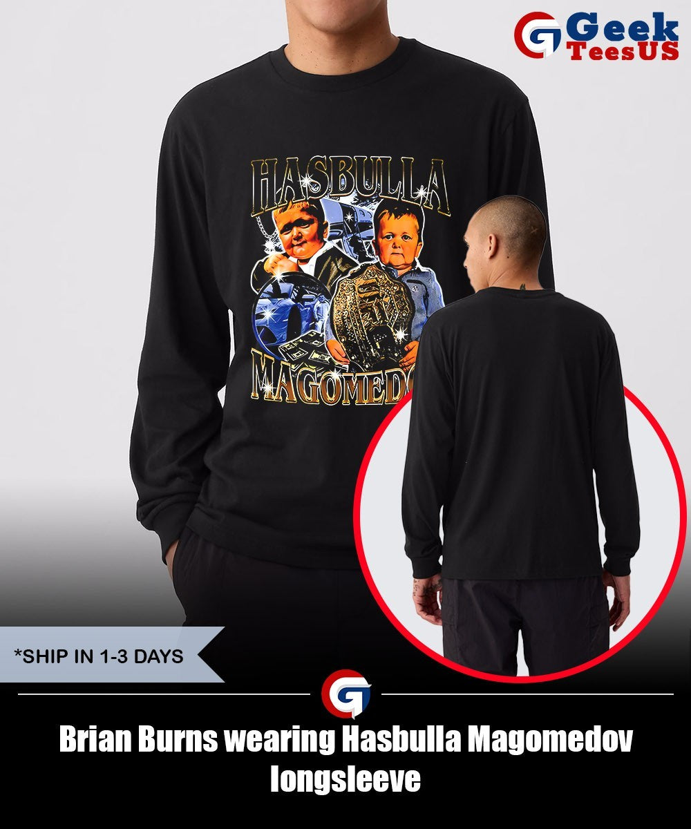 Brian Burns wearing Hasbulla Magomedov shirt