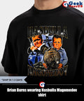 Brian Burns wearing Hasbulla Magomedov shirt