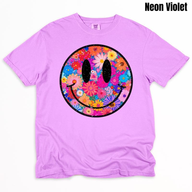 Bright & Beautiful Happy Face Comfort Colors T-Shirt 'NLB' Hoodie, Sweatshirt | HypeDripTees.com