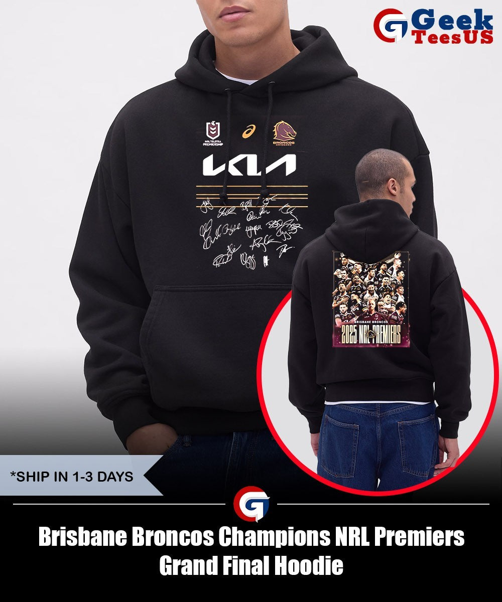 Brisbane Broncos Champions NRL Premiers Grand Final shirt