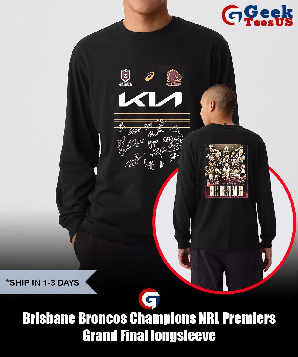 Brisbane Broncos Champions NRL Premiers Grand Final shirt