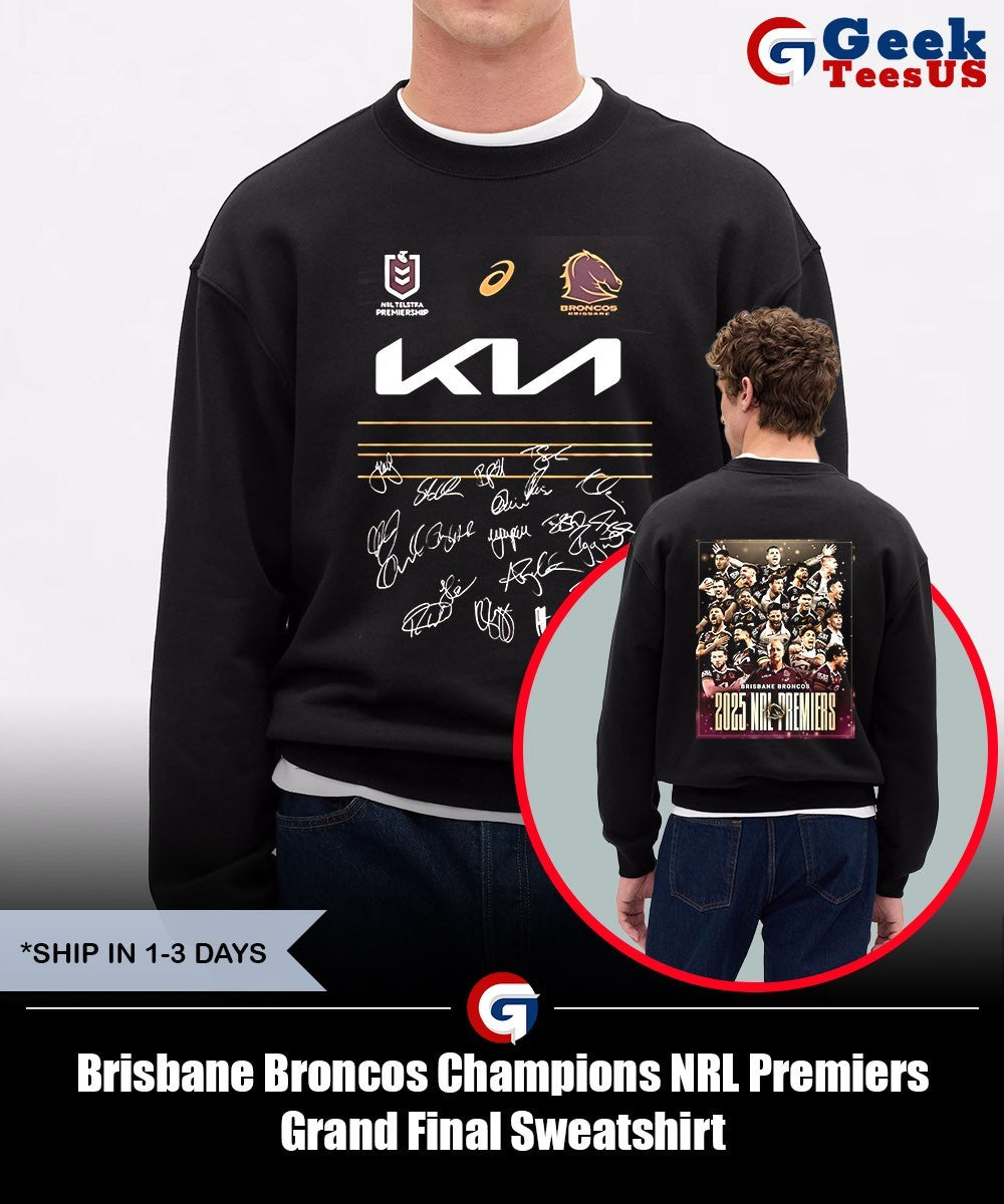 Brisbane Broncos Champions NRL Premiers Grand Final shirt