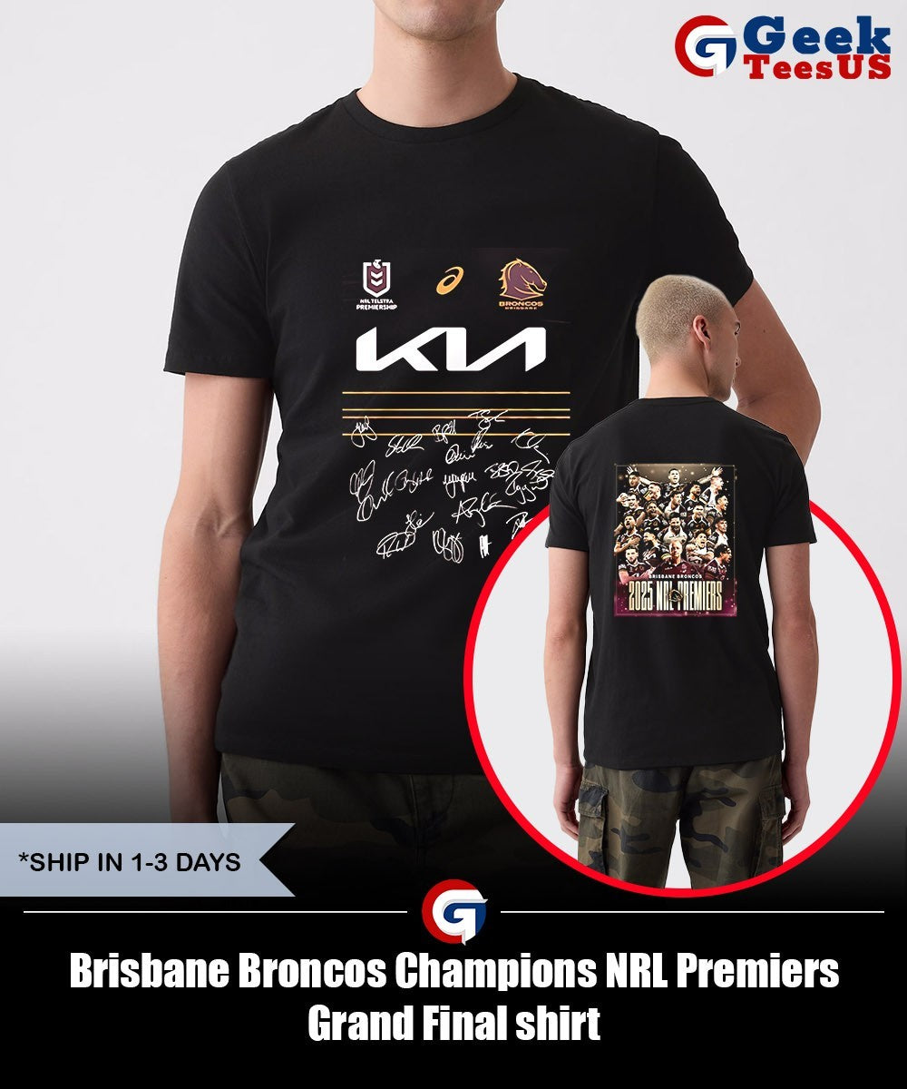 Brisbane Broncos Champions NRL Premiers Grand Final shirt