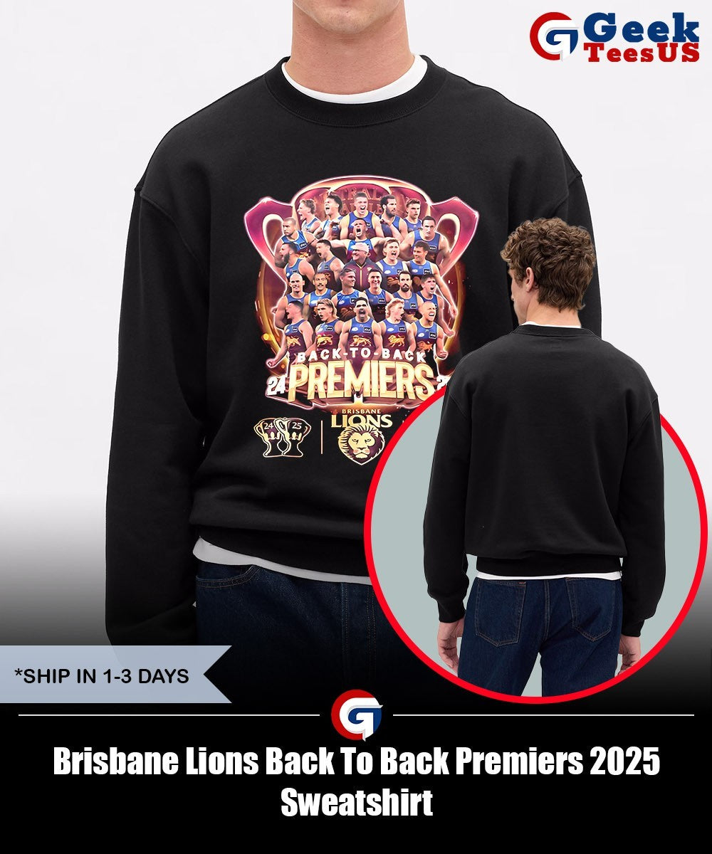 Brisbane Lions Back To Back Premiers 2025 shirt