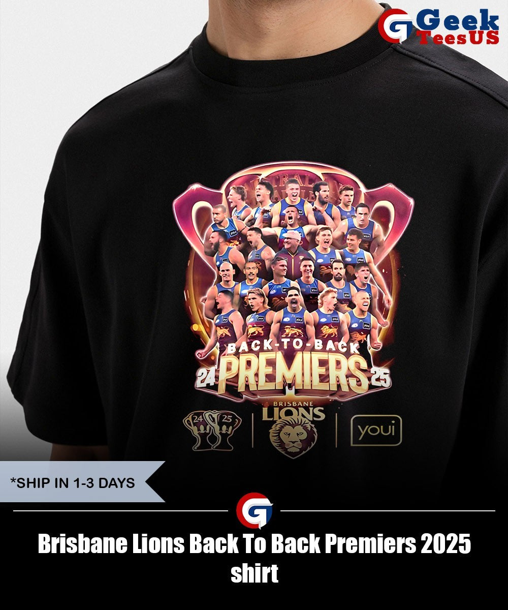 Brisbane Lions Back To Back Premiers 2025 shirt