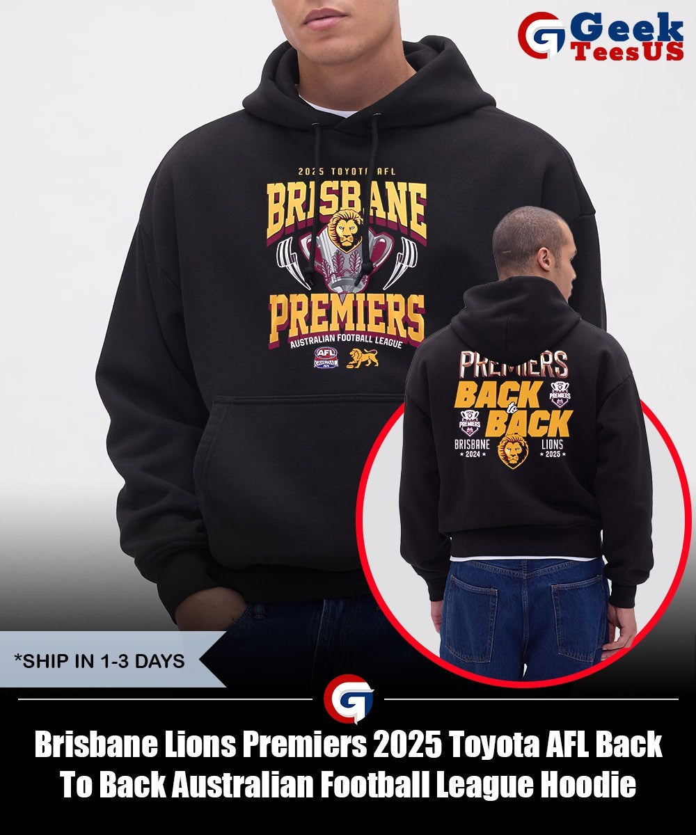 Brisbane Lions Premiers 2025 Toyota AFL Back To Back Australian Football League shirt