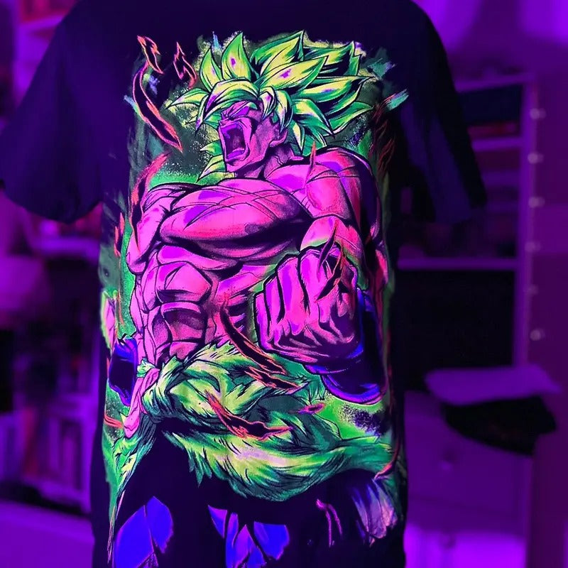 Broly Tee Cotton Black Casual Tshirt Hoodie, Sweatshirt | HypeDripTees.com