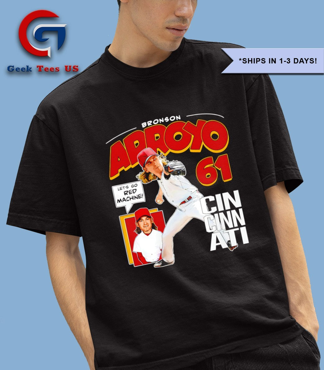 Bronson Arroyo let’s go red machine Cincinnati Reds baseball Diamond shirt