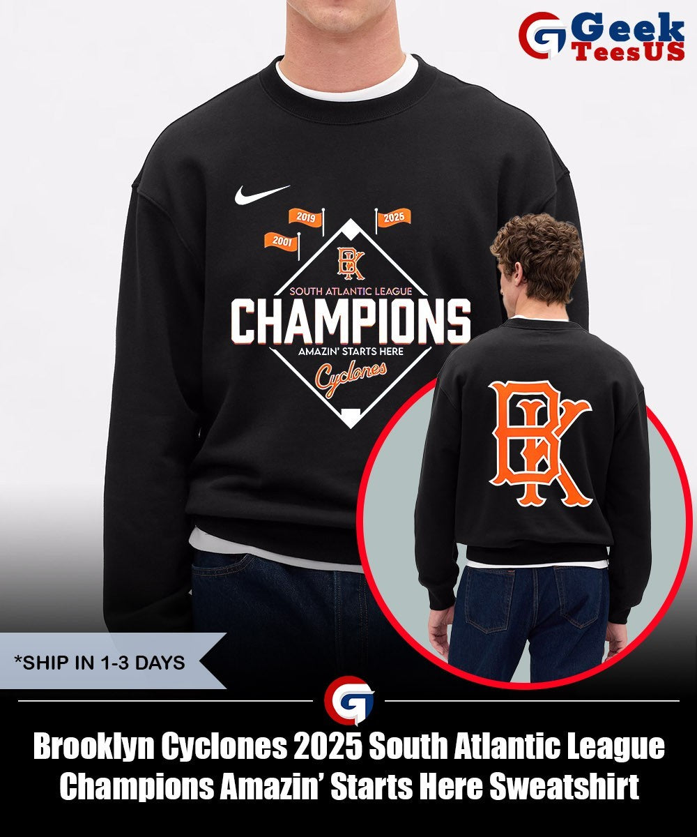 Brooklyn Cyclones 2025 South Atlantic League Champions Amazin’ Starts Here shirt