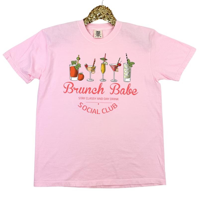 Brunch Babe Club Comfort Colors T-Shirt Hoodie, Sweatshirt | HypeDripTees.com