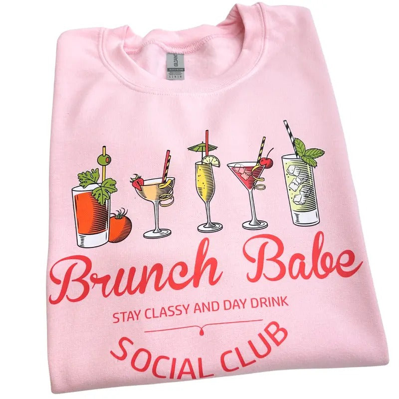 Brunch Babe Club Gildan Sweatshirt T-Shirts, Hoodie | HypeDripTees.com