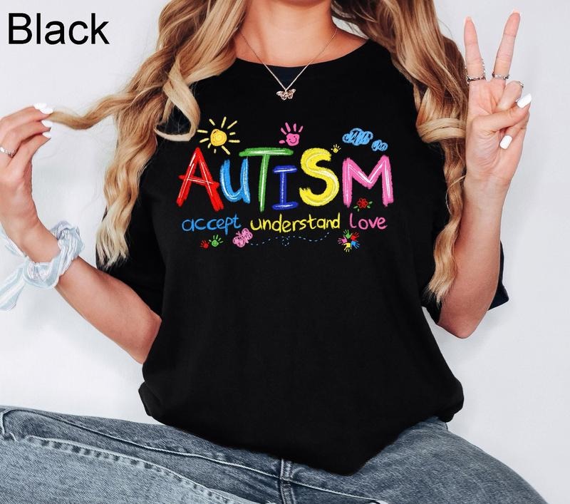 Brushstroke Autism Shirt, Autism Awareness Shirt, Autism Puzzle Pieces Shirt, Autism Shirt, Autism Month Tee,Autism...