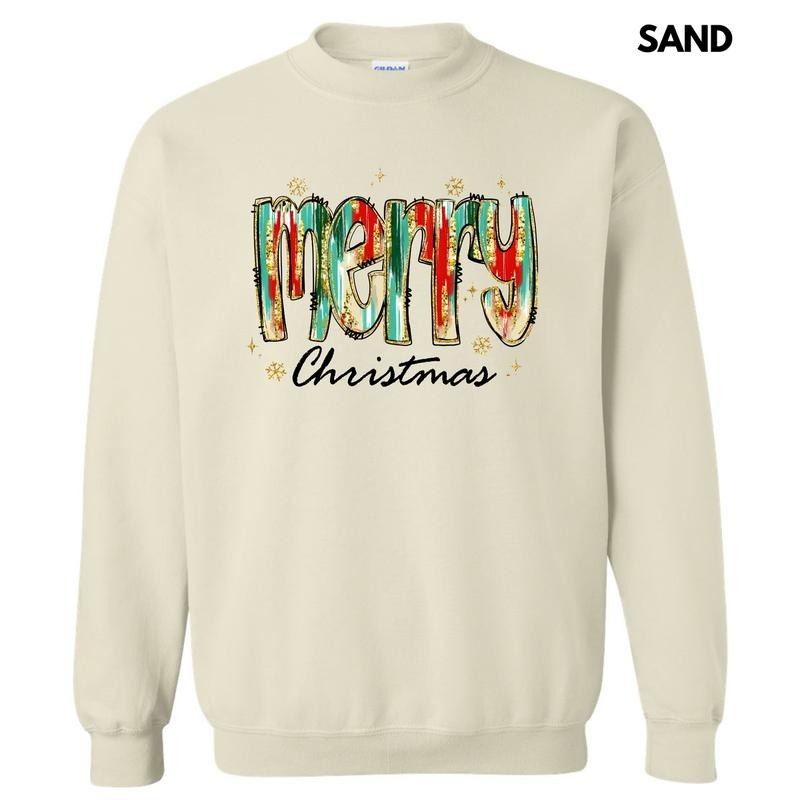 Brushstroke Merry Christmas Sweatshirt 'NLB' T-Shirts, Hoodie | HypeDripTees.com