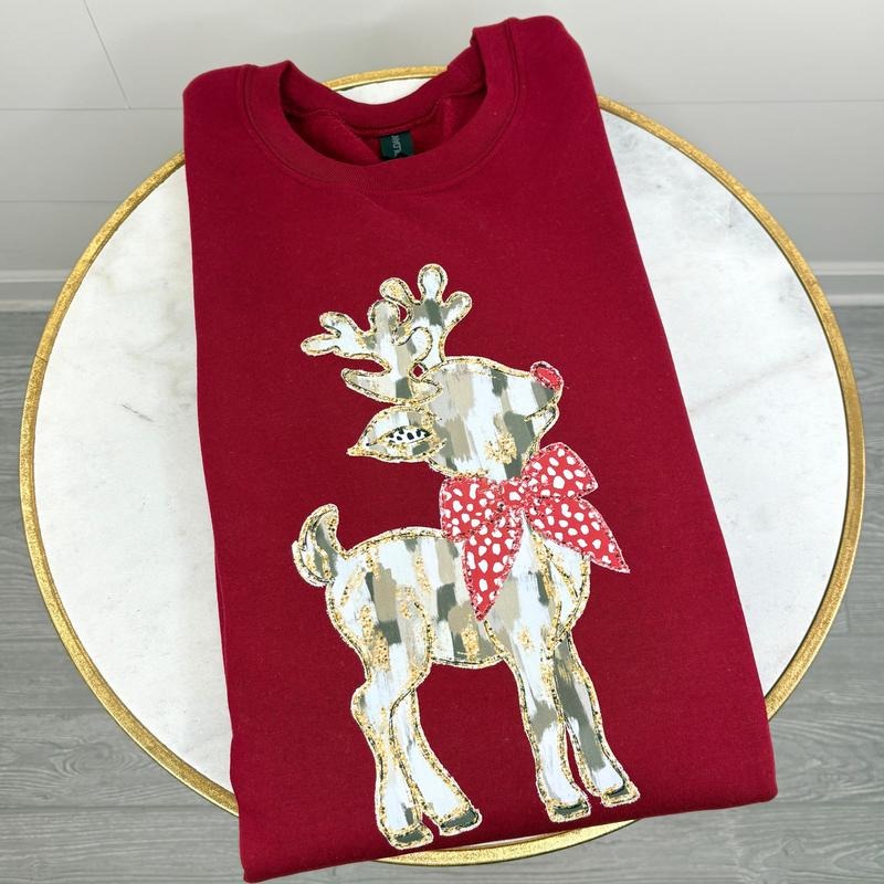 Brushstroke Reindeer Sweatshirt 'NLB' T-Shirts, Hoodie | HypeDripTees.com