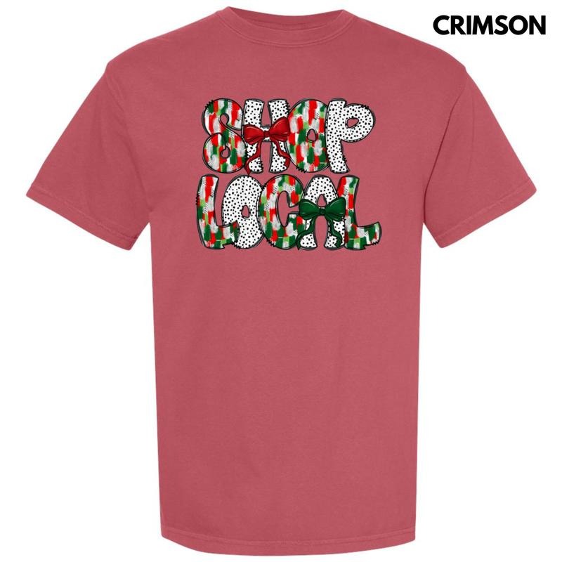 Brushstroke Shop Local Holiday Comfort Colors T-Shirt Hoodie, Sweatshirt | HypeDripTees.com